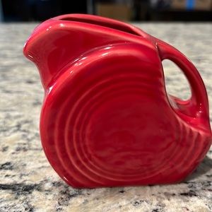 Fiestaware mini disc pitcher, Scarlet.